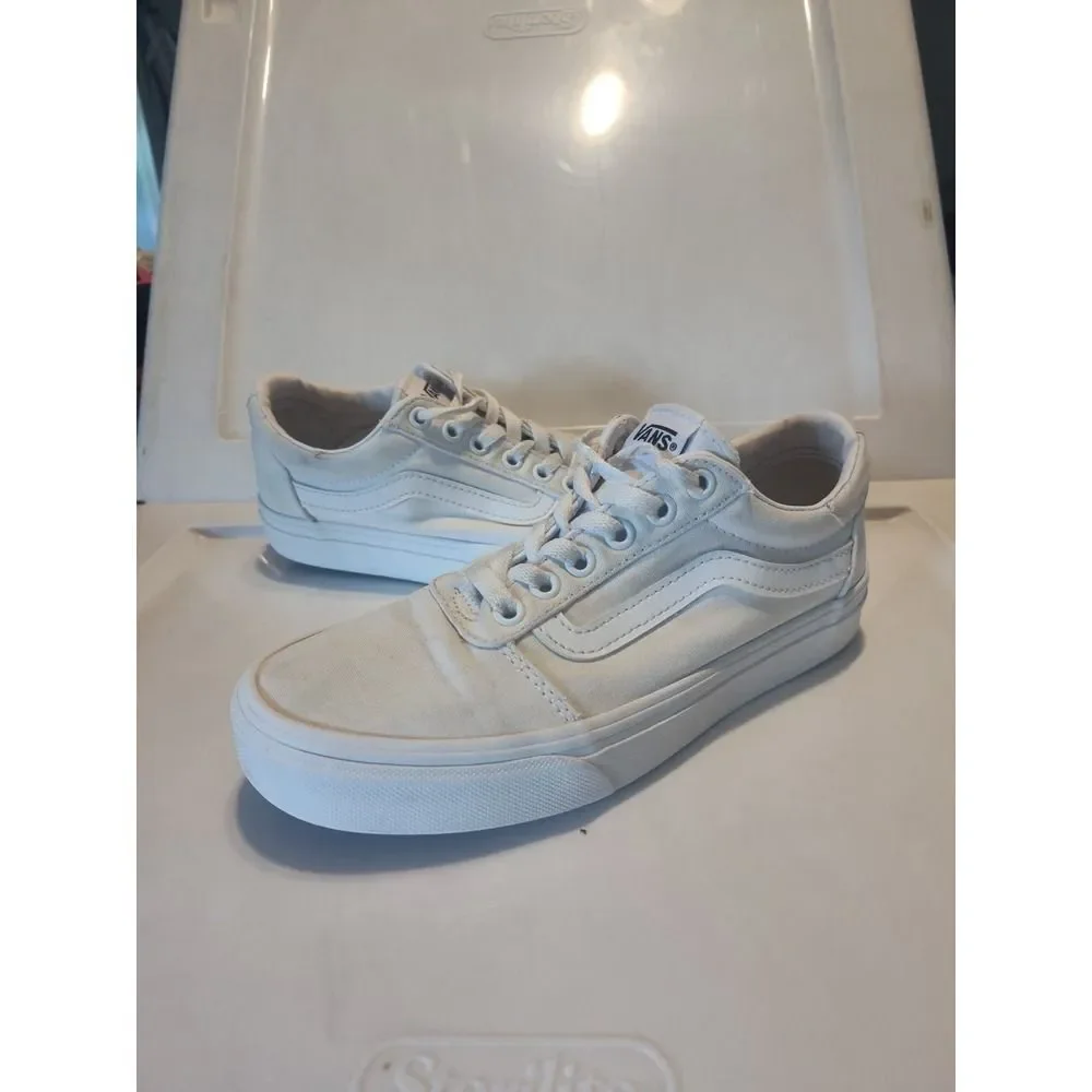Vans Shoes Old Skool Skateboardking Low Top Sneakers 500714 White Women's Size 6